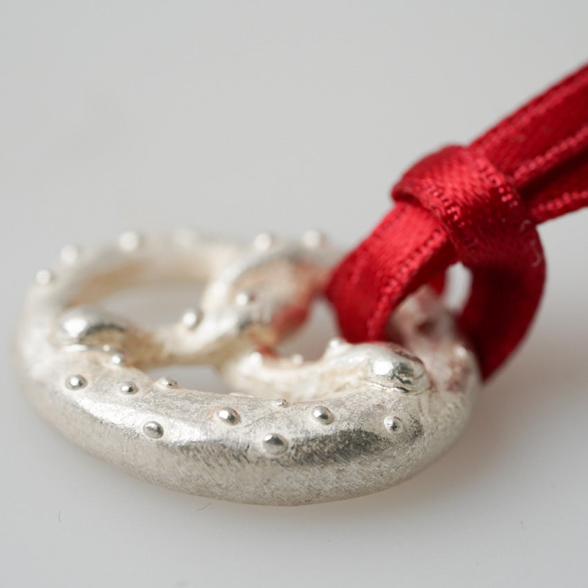 Octoberfest Pretzel Sterling Silver Necklace Pendants w/o Diamonds by DANIEL HILLER