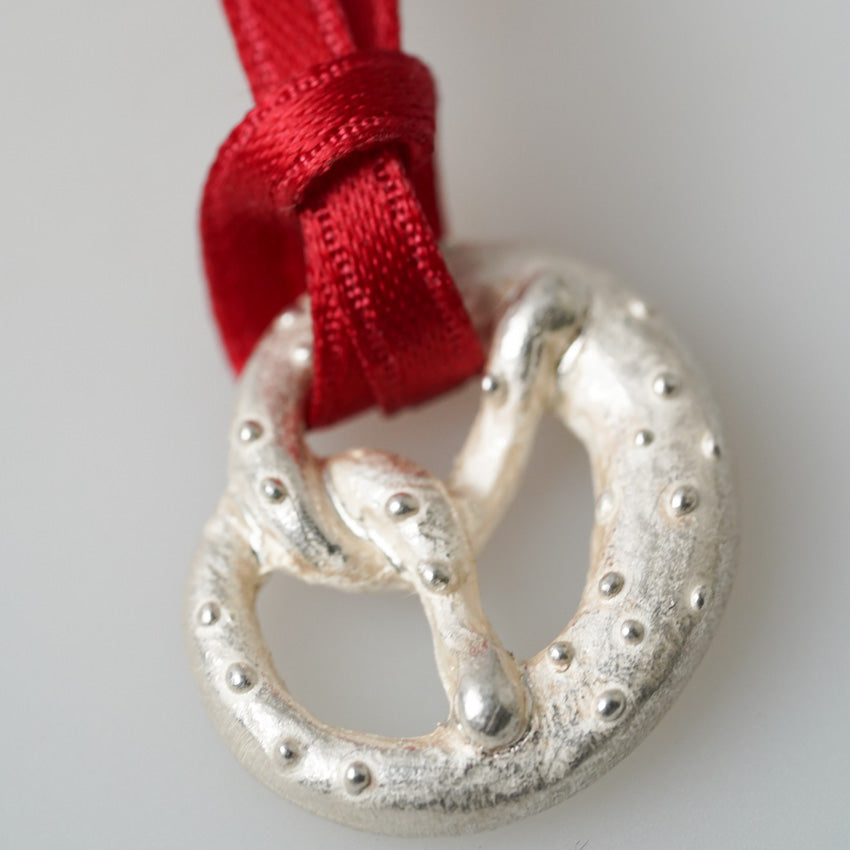 Octoberfest Pretzel Sterling Silver Necklace Pendants w/o Diamonds by DANIEL HILLER
