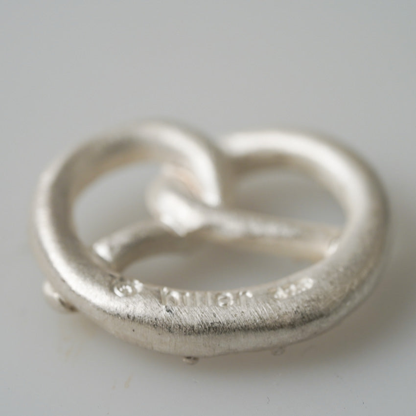 Octoberfest Pretzel Sterling Silver Necklace Pendants w/o Diamonds by DANIEL HILLER