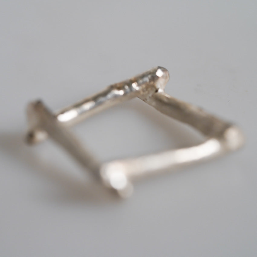 Twigs & Branches Raw-Style Sterling Silver Ring by MJC