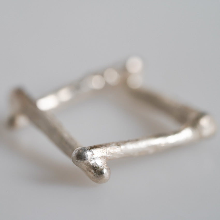 Twigs & Branches Raw-Style Sterling Silver Ring by MJC