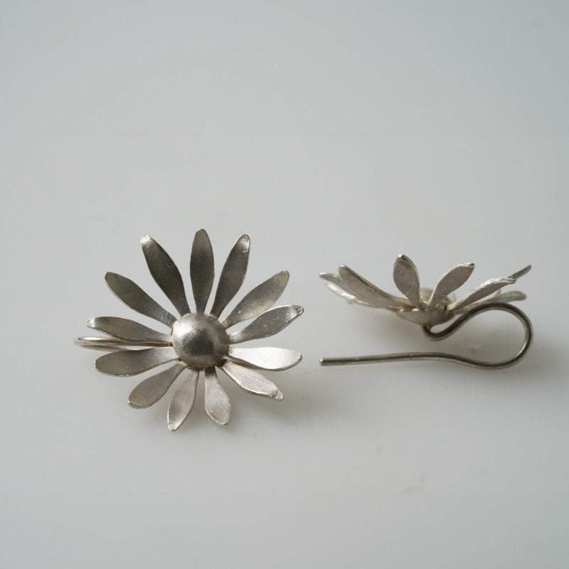 Sterling Silver Daisy Earrings by STEFFI KALINA