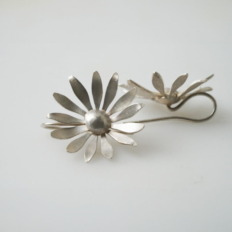 Sterling Silver Daisy Earrings by STEFFI KALINA