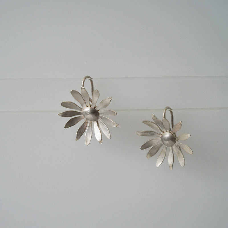 Sterling Silver Daisy Earrings by STEFFI KALINA