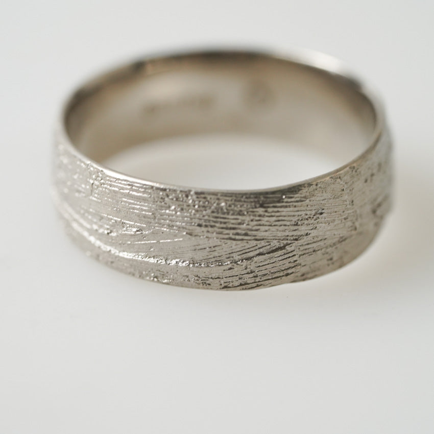 Structured Wedding Rings by Alexandra Baum