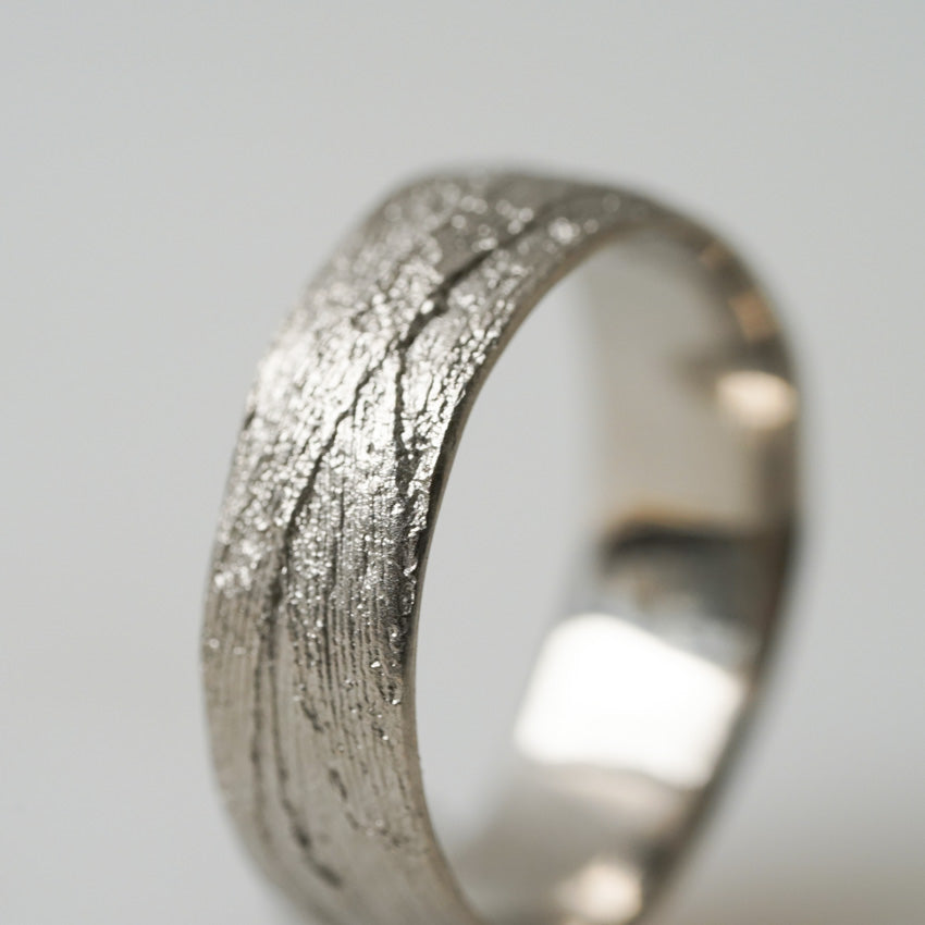 Structured Wedding Rings by Alexandra Baum
