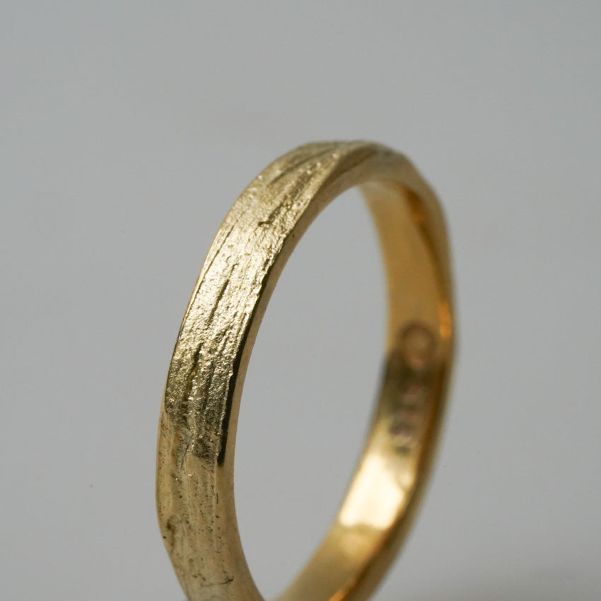 Structured Wedding Rings by Alexandra Baum