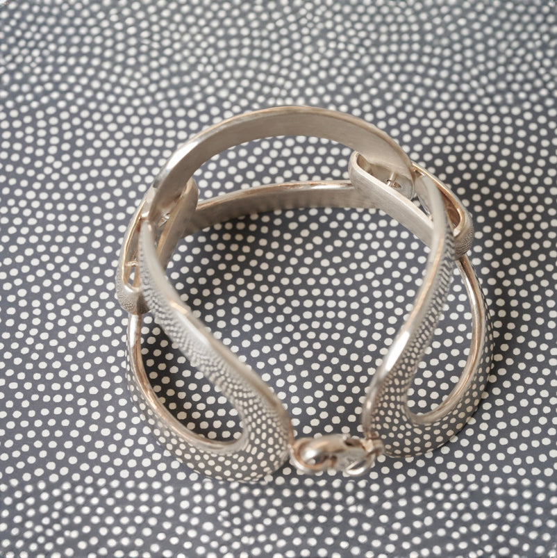 Sterling Silver Triple Loop Bracelet by Katrin Grosse