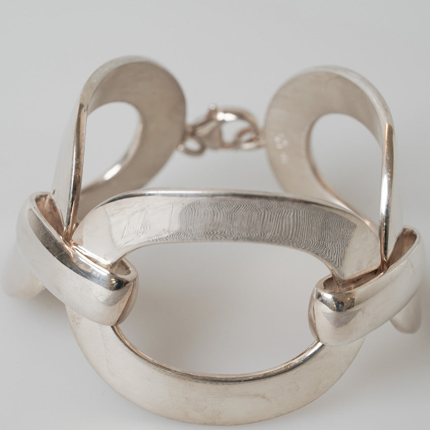 Sterling Silver Triple Loop Bracelet by Katrin Grosse