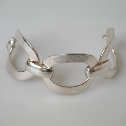 Sterling Silver Triple Loop Bracelet by Katrin Grosse