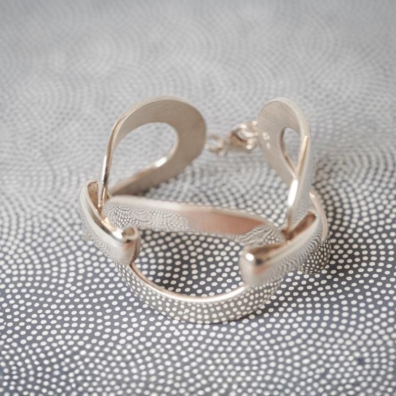 Sterling Silver Triple Loop Bracelet by Katrin Grosse