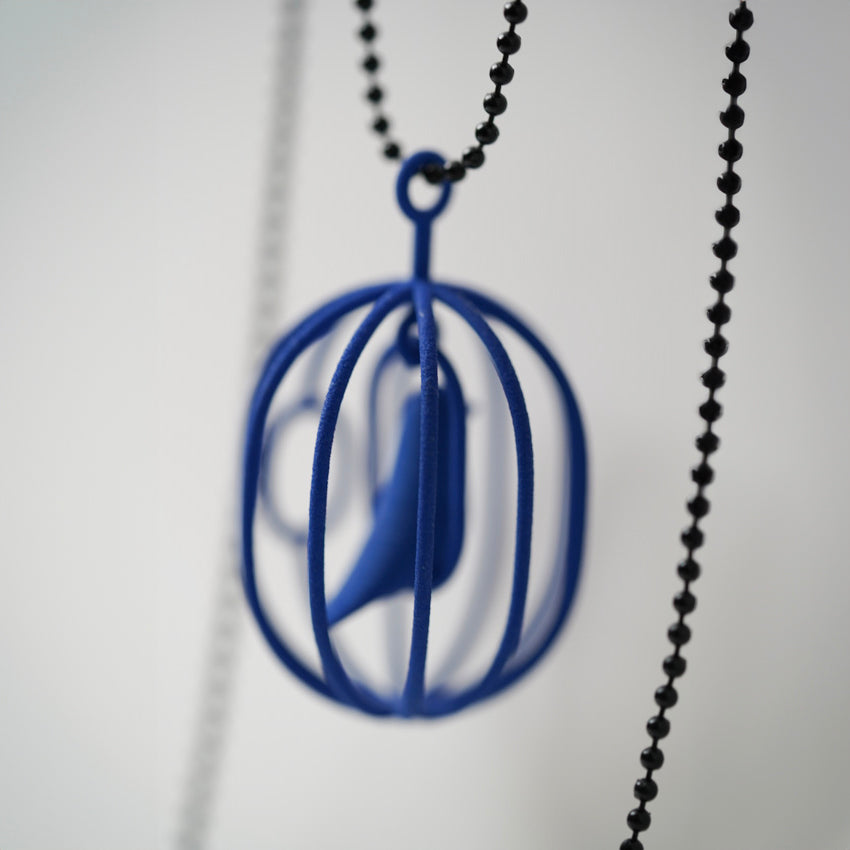 Necklace with CAGED Bird Pendant by VW MICHELSEN