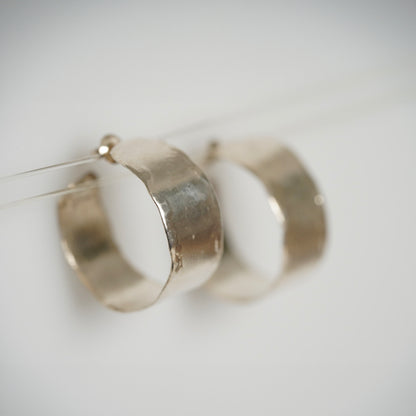 Raw Fine Silver Loop Earrings by MJC