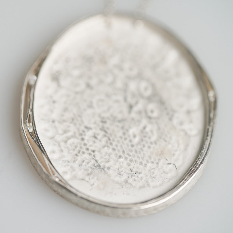 Sterling Silver Necklace Pendant with Diamonds by PETRA DOEMLING