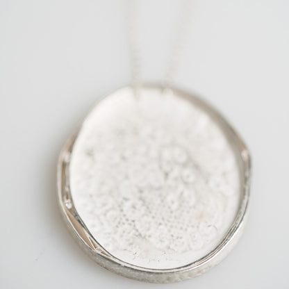 Sterling Silver Necklace Pendant with Diamonds by PETRA DOEMLING