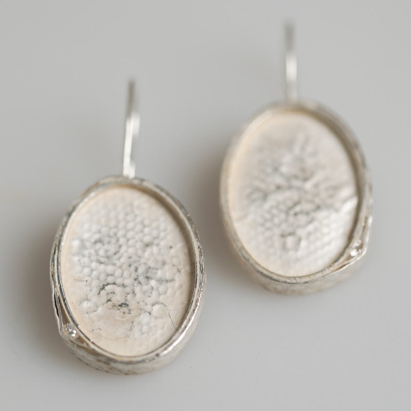 Sterling Silver Earrings with Diamonds by Petra Doemling