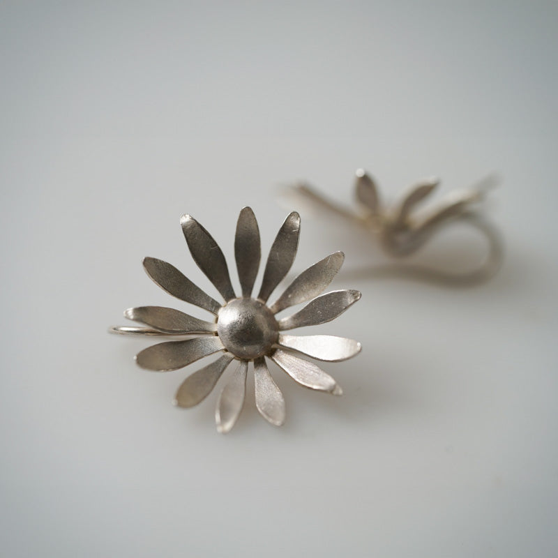 Sterling Silver Daisy Earrings by STEFFI KALINA