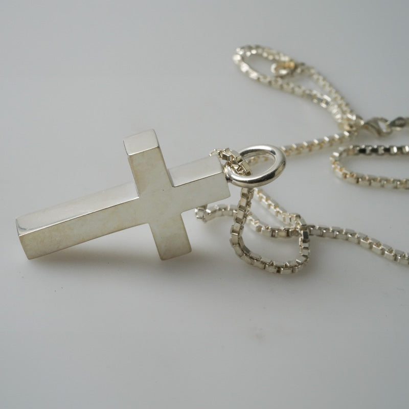 Sterling Silver Cross with Venetian chain by Martin Hard