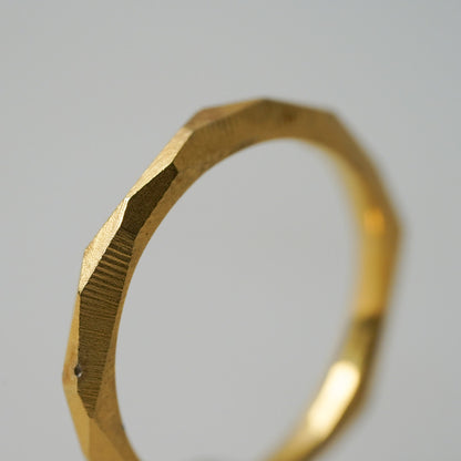 Edges and Corners Wedding Rings by Alexandra Baum