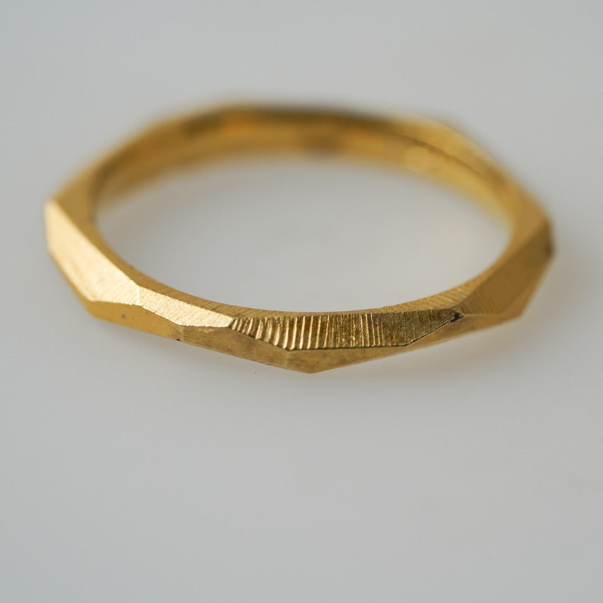 Edges and Corners Wedding Rings by Alexandra Baum