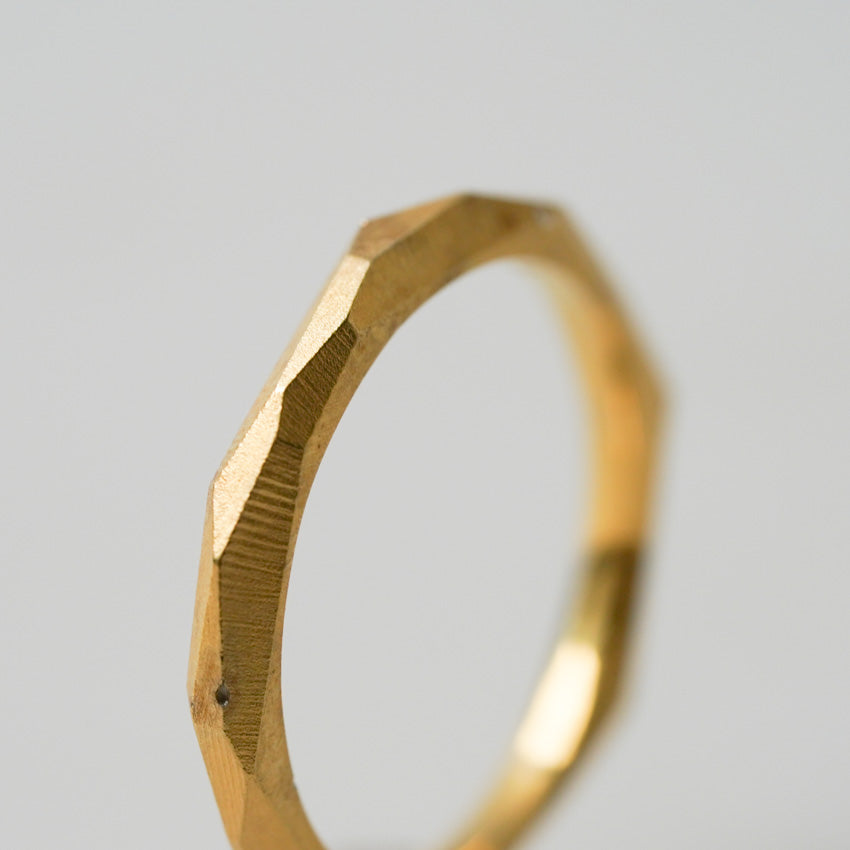 Edges and Corners Wedding Rings by Alexandra Baum