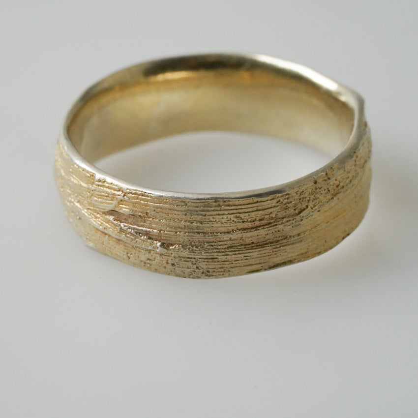 Structured Wedding Rings by Alexandra Baum